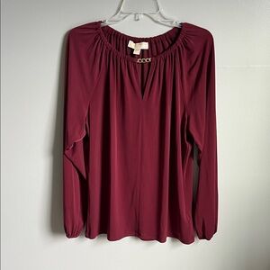 Michael Kors Burgundy Blouse